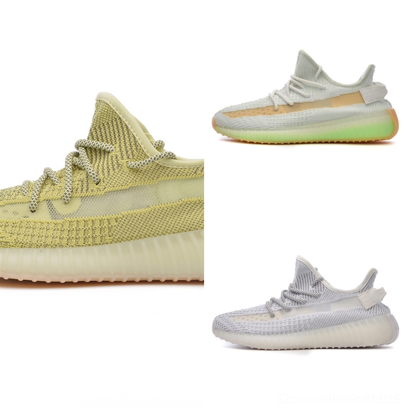 WZXne Mens kanye Running Shoes 350 vvwest sun cream RunClay Brown Safflower Static Cyan Inertia Men Women Sports Sneakers Mauve-image-699598572