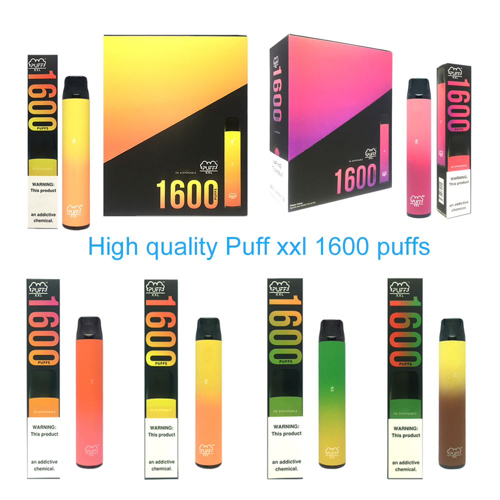 

2022 puff xxl 1600 Puffs electronic cigarette kit Disposable vape Pods E-Cigarettes Device 850mAh Battey 6ml Pod Prefilled Vapes vaporizer vs bang xxl