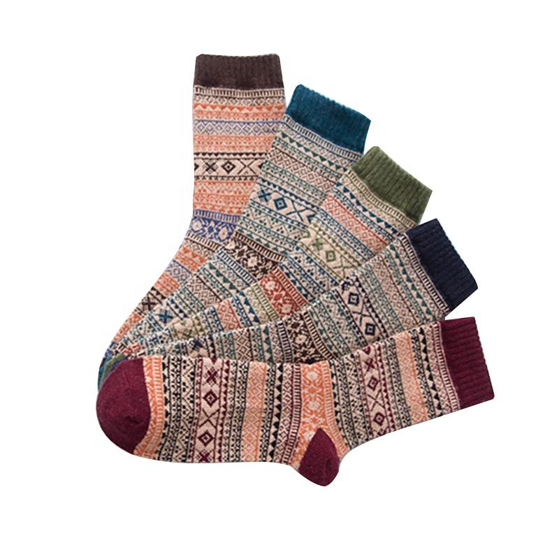 

Men's Socks Support OEM Folk-Custom Wholesale Wool Design Men