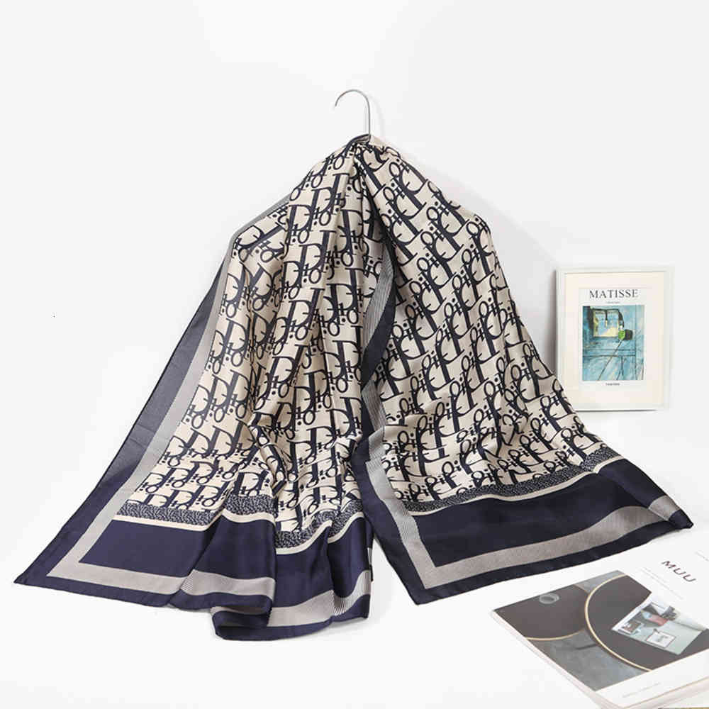 

scarf Summer high-grade silk satin anti female workplace d letter sunscreen shawl