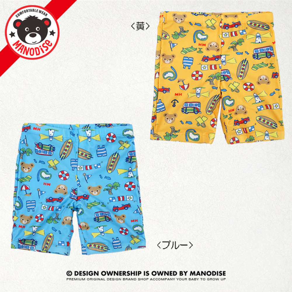 

Children's cartoon swimming trunks 20 summer Nanbao UV coating children's flat leg, Blue