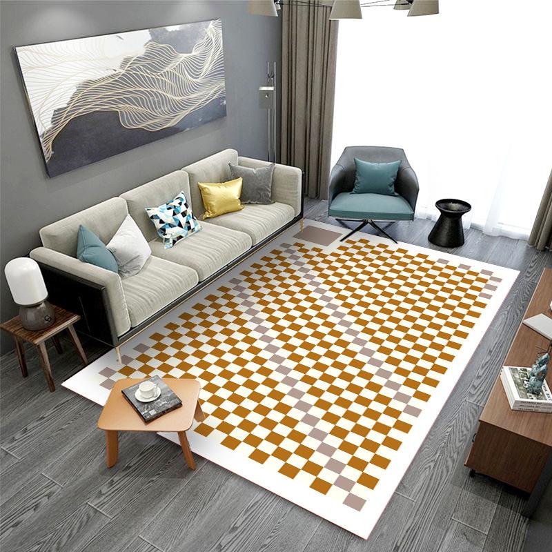 

Carpets Crystal Velvet Carpet Floor Mats Bedroom Living Room Sofa Rug Nordic Style 3D High Quality Mat For