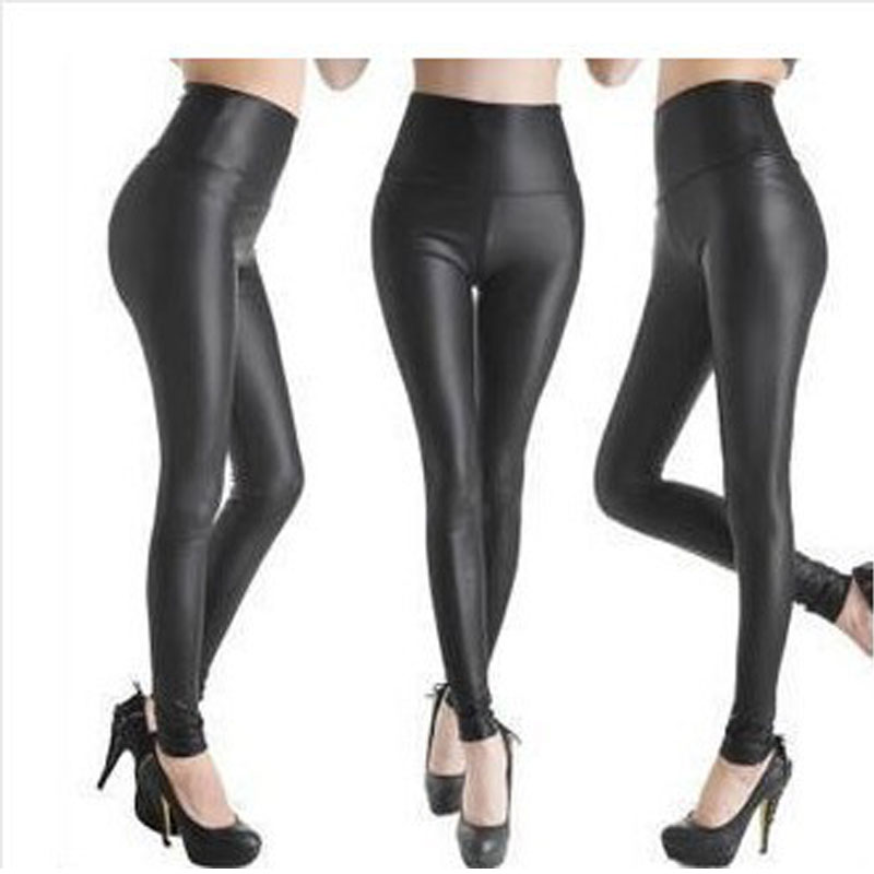 

Sexy Legging Punk Black Skinny Pants Fashion Black High Waist Legging Stretch Plus Size Push Up Leggins, K013 black