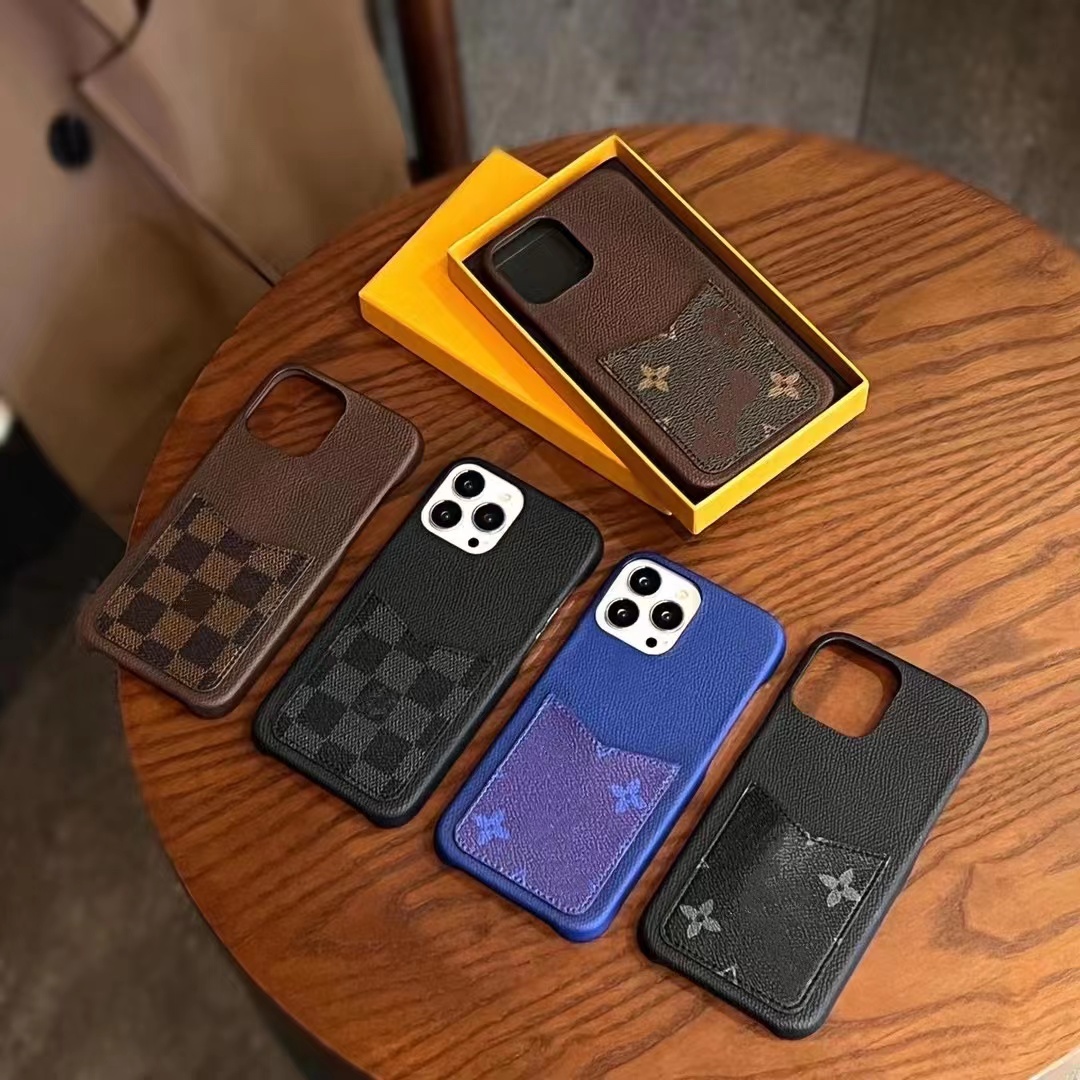 

fashion iPhone 13 Pro Max cases 12 11 pro XR XS XSMax PU leather Phone shell with card Samsung S9 S10 S20 plus NOTE 10 20 ultra