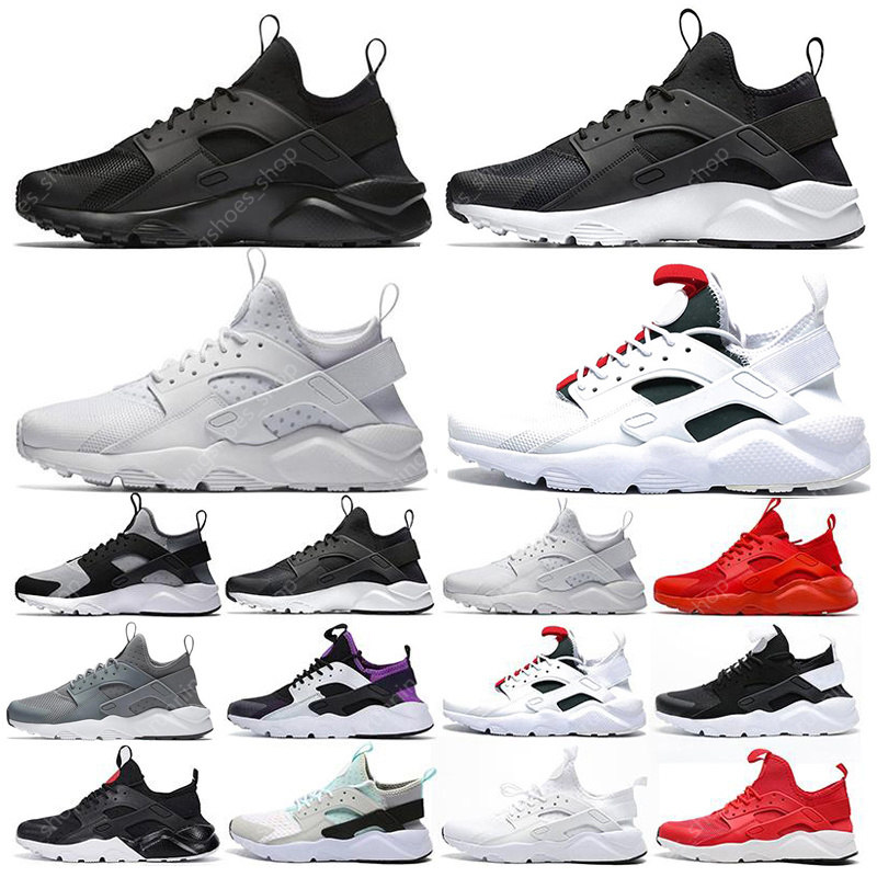 

High Quality huarache 4.0 IV men sneakers shoes des Chaussures huaraches triple black white purple women mens trainers outdoor sports Walking Jogging, 4..0 white black blue