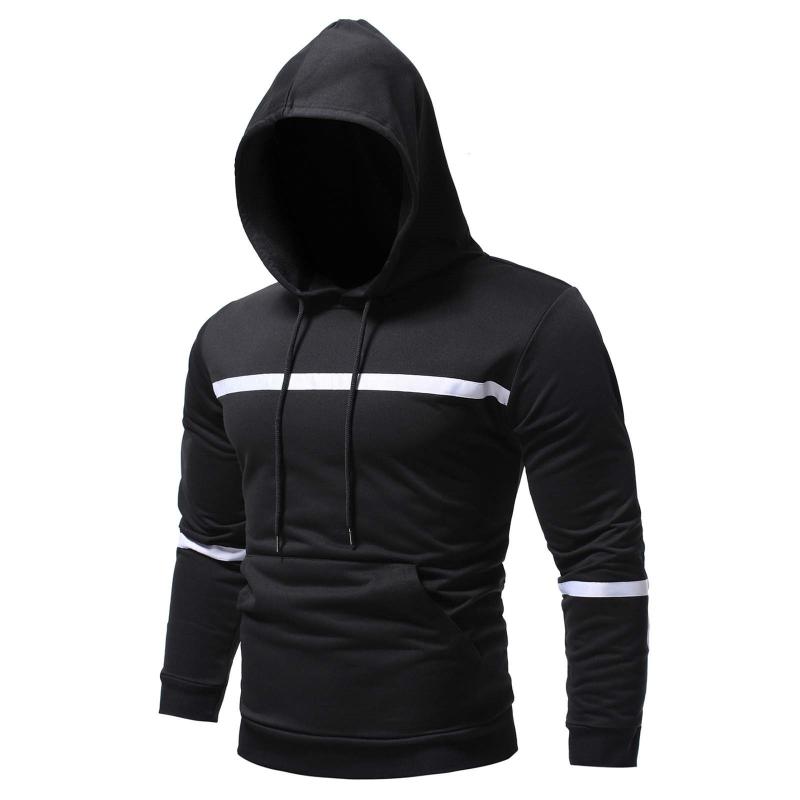 

Men's Hoodies & Sweatshirts Autumn&Winter Casual Solid Color Long Sleeve Hooded Streetwear Fashion Sweater Clothing, Black
