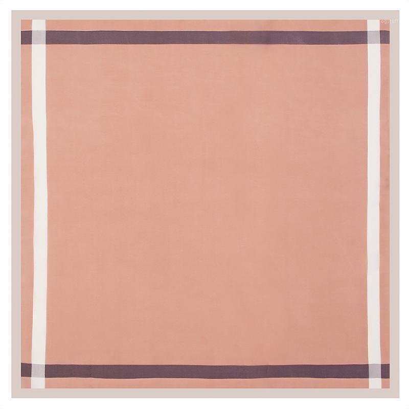 

Scarves Plain Stripes Warps 2021 Design Women Scarf Twill Silk Solid Color Neckerchief Hijab Headband, Blue;gray