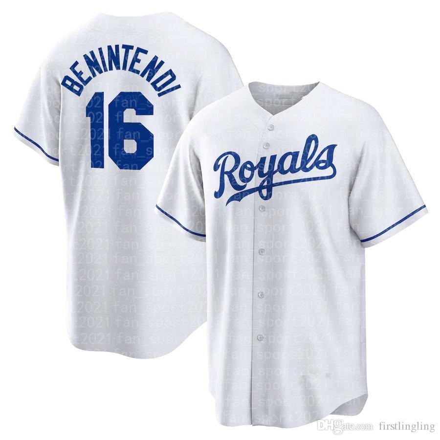 

Kansas City 16 Andrew Benintendi Royals Jerseys Whit Merrifield Jorge Soler Salvador Perez Carlos Santana Baseball Jesse Hahn Men's Greg Hol, Blue;black