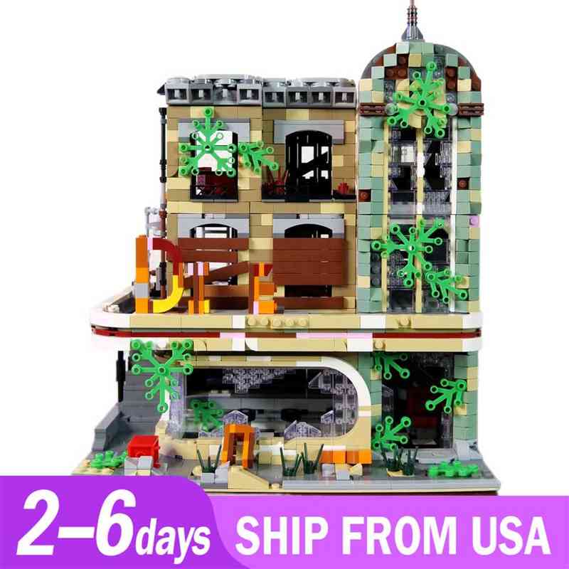 K125 K126 K127 City Street Apocalypse centre-ville Diner Restaurant 40173 blocs de construction briques 2392 pièces cadeau pour jouets R230913