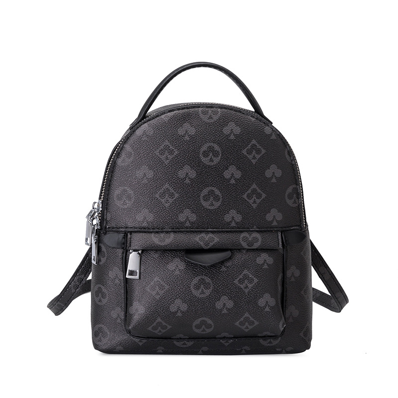 

2021 new versatile old flower double shoulder women's Mini Backpack printed single Crossbody simple fashion classic personalized fabric, Brown