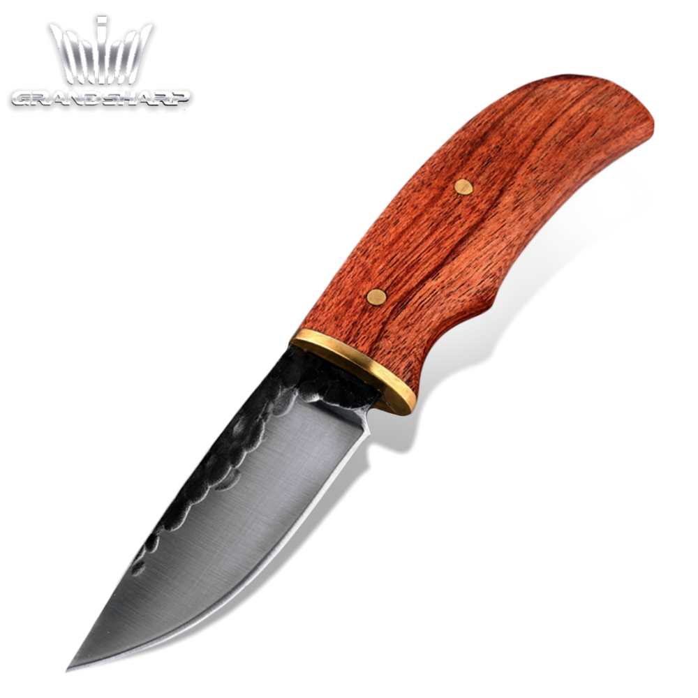 

Hunting Knife Hand Forged Fixed Bade High Carbon Stee Rosewood Hande Surviva Tactica Pocket Knives Home Camping BBQ Toos