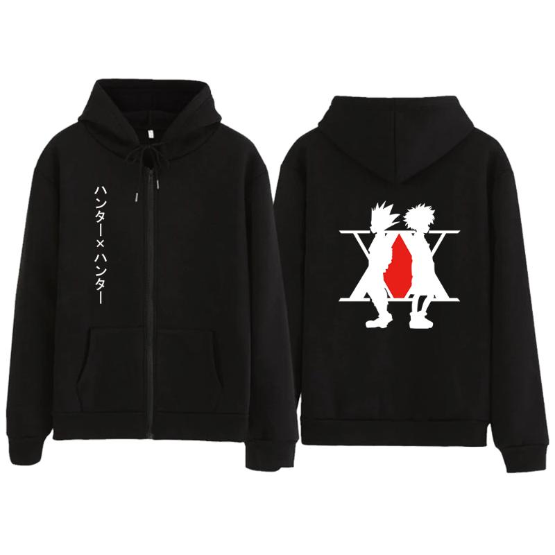 

Men's Hoodies & Sweatshirts Japan Anime X Hoodie For Men Women Long Sleeve Casual Zip Up Sweatshirt Winter Pullover 90s Tops, Black