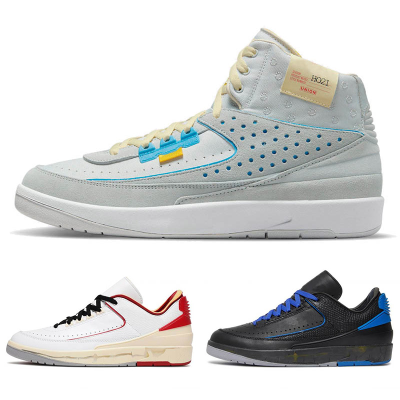 

With Box 2022 Top Quality Low Jumpman 2 2s II Basketball Shoes White Varsity Red Black Royal Grey Fog Mid Mens Women Luxurys Designer Sneakers 36-47