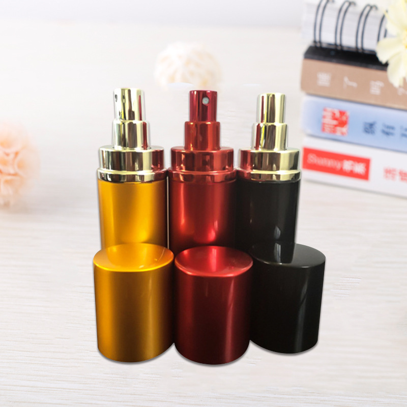 

50 ml light plate aluminum perfume bottle refillable split screw aluminum sprayer perfume tube