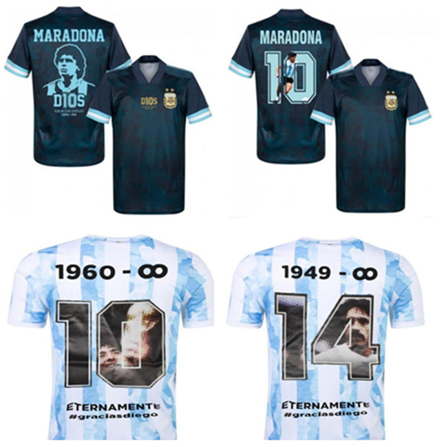 

20 21 Argentina Away Maradona Infinity Tribute soccer Jersey home 2021 inc. Free D10S Transfer retro Gallery Style Printi, 2020