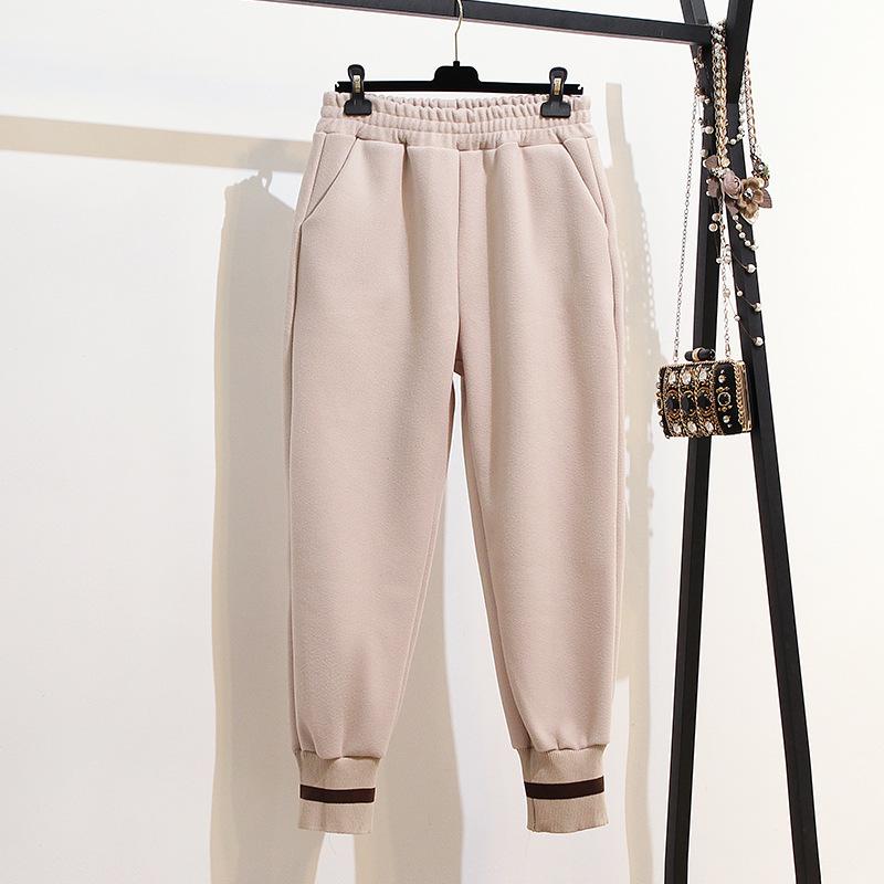 

Women's Pants & Capris Spring And Autumn 2021 Fashion Korean Woolen Cloth Trousers Women Casual Sweatpants Loose Plus Size 6XL Female Harem, Gray