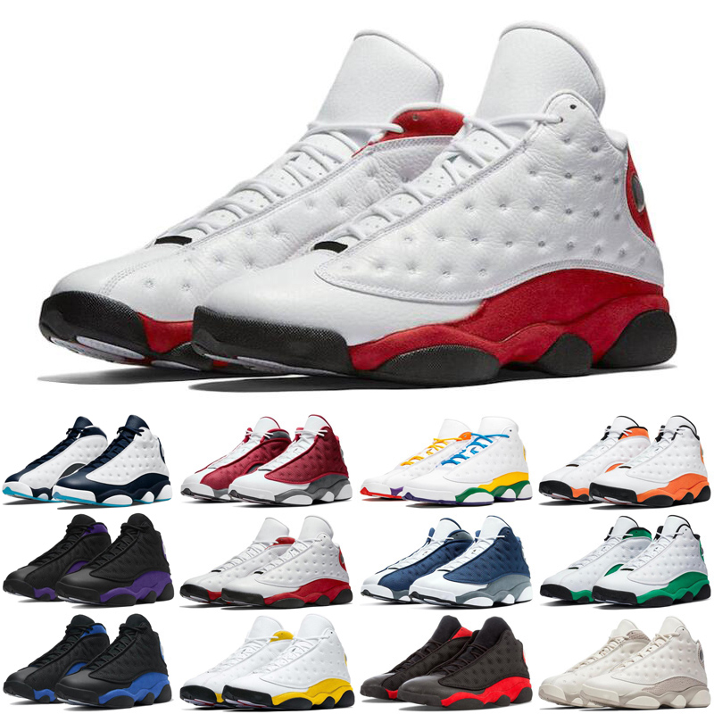 

13 13s men basketball shoes Obsidian Red Flint Court Purple Del Sol Hyper Royal Gold Glitter Chicago mens trainers sports sneakers discount, #9 grey toe