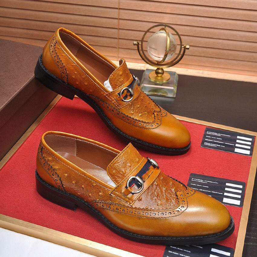 

39 Model Men designer Leather Loafers High Quality Genuine Leather Shoes Classic Tassel Brogue Mens Formal Shoe Casual Bullock Dress Wedding Shoes, #09