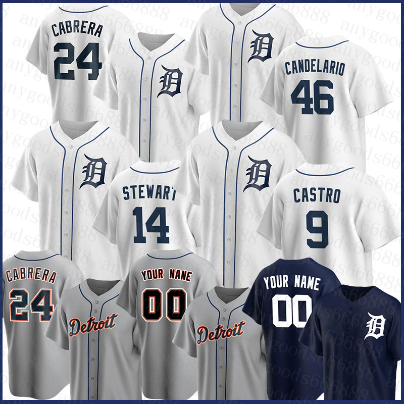 

Detroit Custom Tigers 24 Miguel Cabrera Baseball Jersey 23 Kirk Gibson 3 Alan Trammell 47 Jack Morris 9 Willi Castro 27 Zimmermann Al Kaline, Blue;black