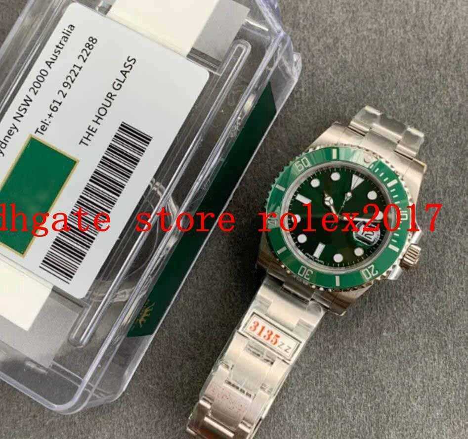 

Mechanical 40MM Mens Top Quality v11 ZZF Factory Date 904L SS/SS ZZF ETA 3135 Uni-directional Dark green Diver Ceramic Bezel 2021
