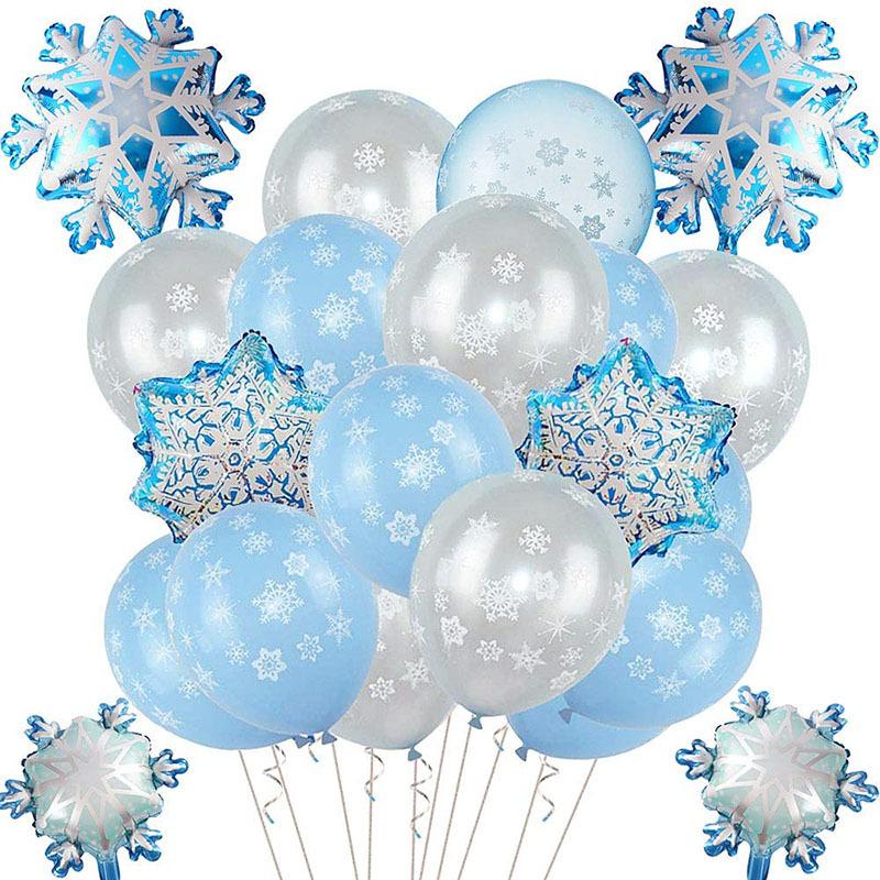 

Party Decoration Christmas Venue Layout Balloon Package Snowflake Rubber Balloons