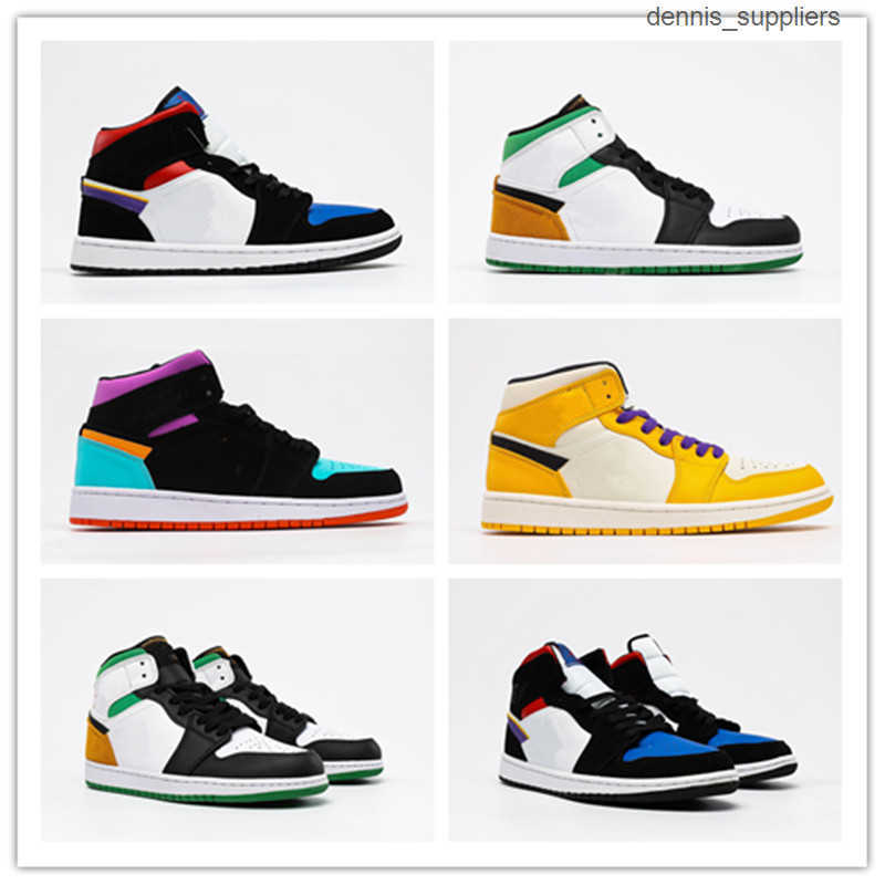 

Mid-top 1s Basketball Shoes Mens and Womens Lose weight Walking Sneakers 36-45 Black White Outdoor Jogging Trainers