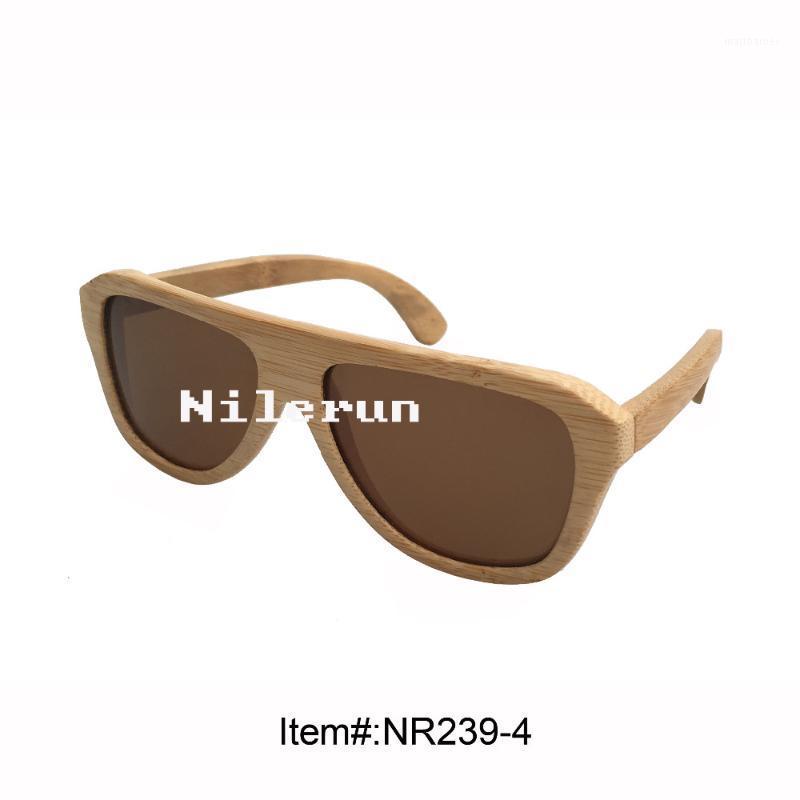 

Sunglasses Unisex Men Women Natural Bamboo With Brown Polarizing Lens
