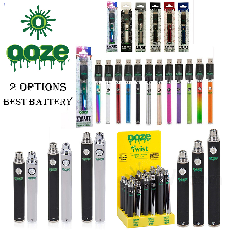 

OOZE Slim TWIST Battery 320 mAh + Smart USB VS Brass Knuckles Battery VERTEX LAW