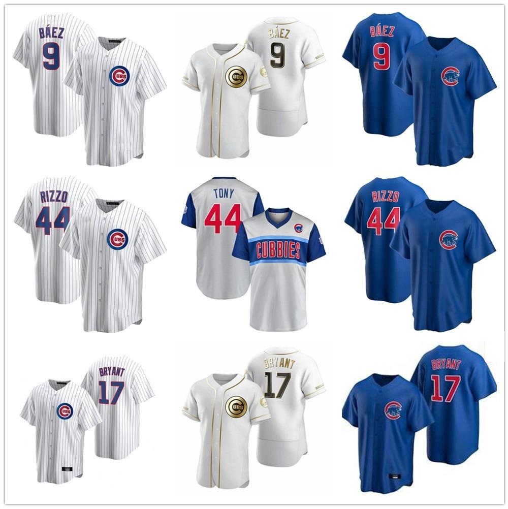 

Chicago Jerseys 44 Anthony Rizzo 9 Javier Baez 17 Kris Bryant 12 Schwarber 28 Kyle Hendricks David Bote Cubs Baseball Custom Men, Blue;black