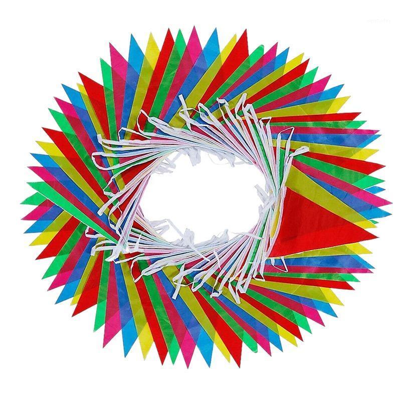 

Party Decoration 125 Feet Multicolor Nylon Pennant Banners With 100 E Flags For Indoor Outdoor Home Garden 38 Meter 28x18Cm