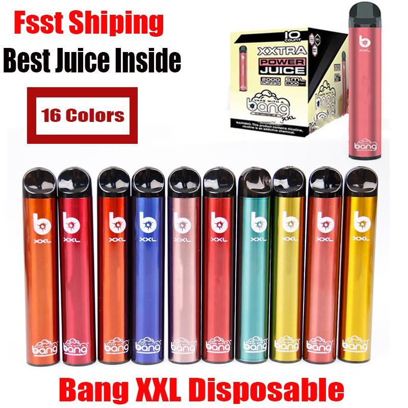 

2022 bang xxl xl cigarettes disposable device pod xxtra kit 2000 puff vape pen 400mah 800mah battery ecigarettes vs xtra plus flow bar