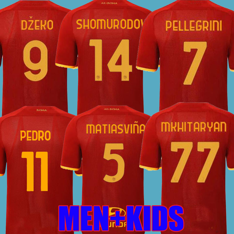 

21 22 SHOMURODOV Soccer jersey MatIas Viña home ZANIOLO ROMA DZEKO PASTORE rome TOTTI KLUIVERT KOLAROV AS football shirt 2021 2022 Men + Kids kit uniforms maillot tops