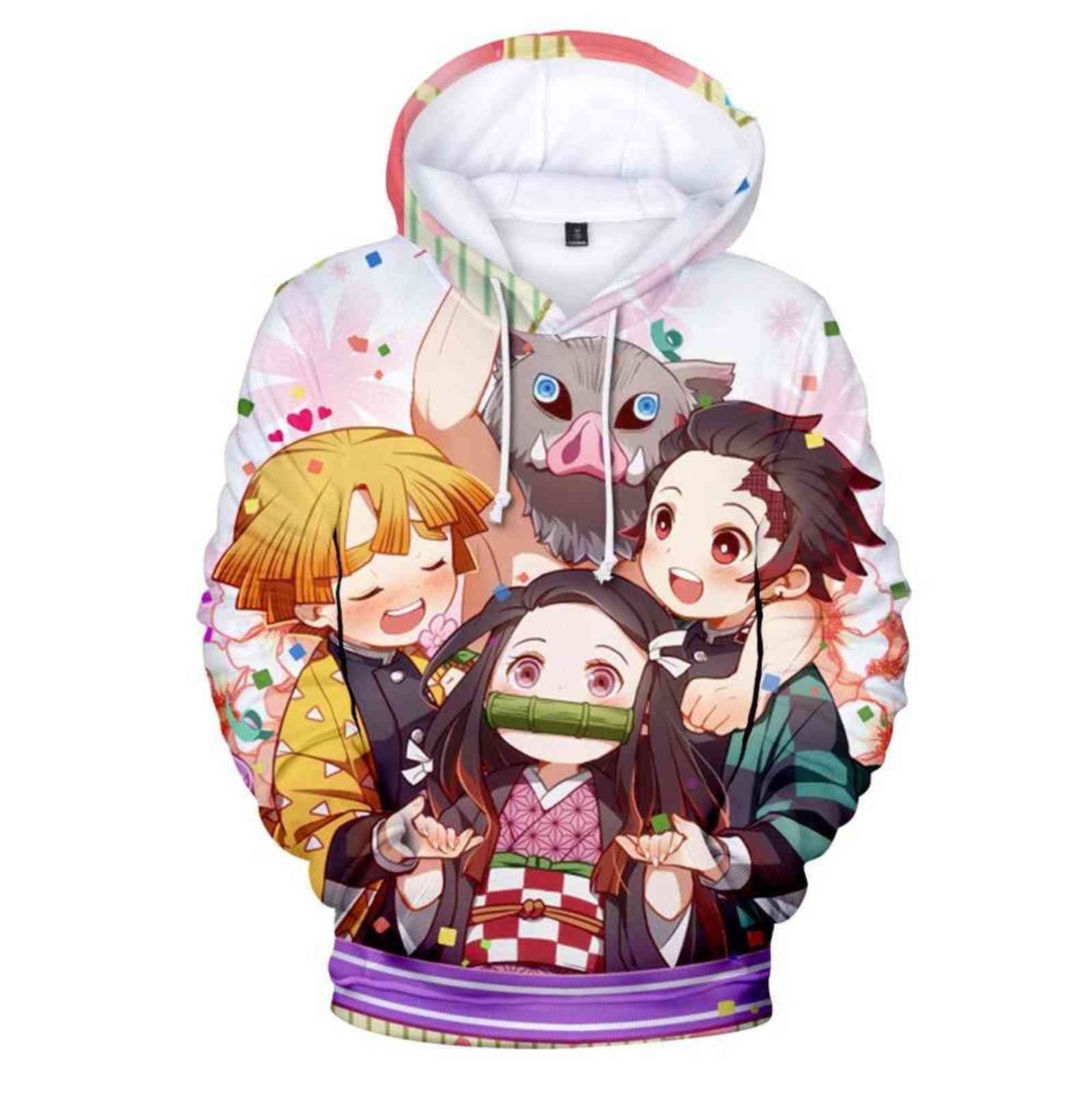 

3D Child Hoodie Japan New Anime Demon Slayer Blade Hoodies Sweatshirts Sudaderas Harajuku Streetwear Women Men Clothing Clothes Y1122, Na03338