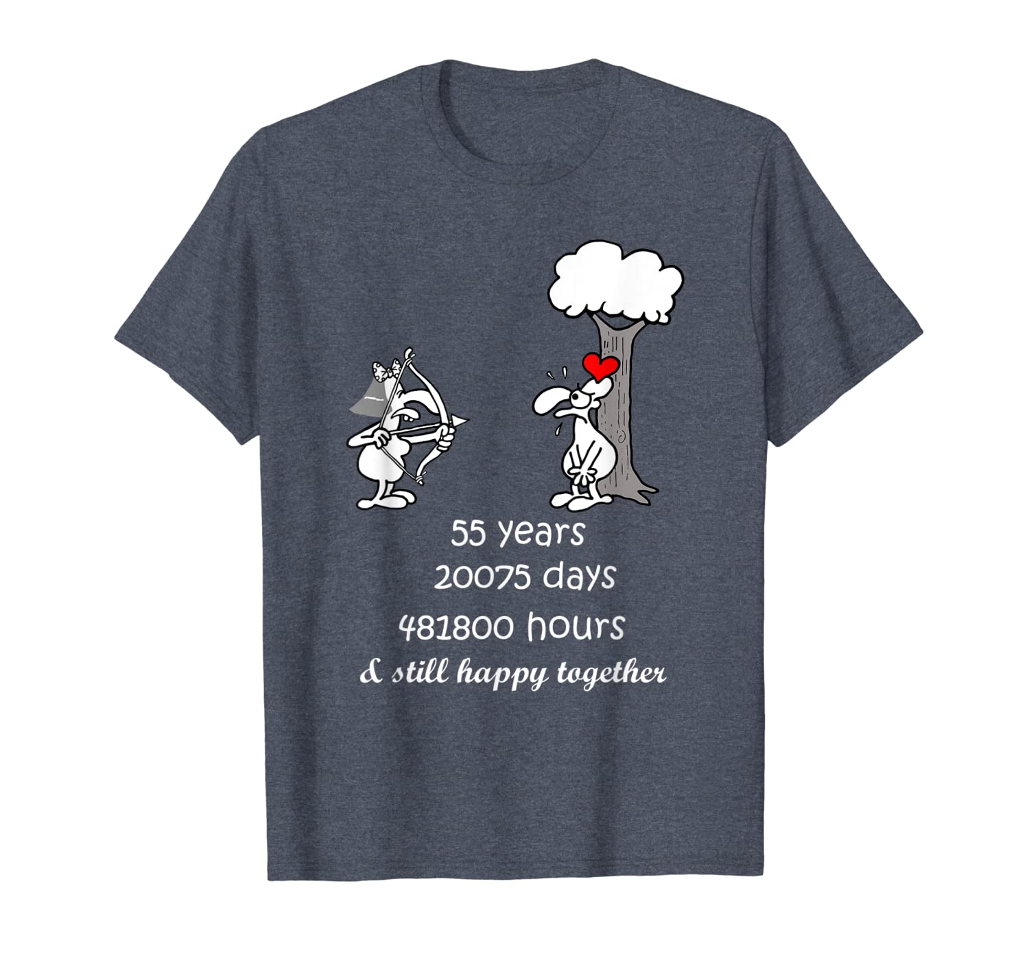 

55 years wedding anniversary parents tshirts funny gifts, White;black