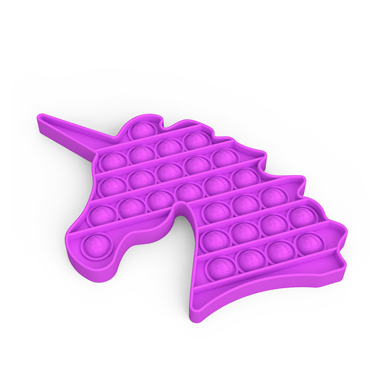 

2021 50pcs Unicorn PartyToy Sensory Push Pop Bubble Fidget Toy Autism Special Needs Anxiety Stress Reliever Students Office Workers