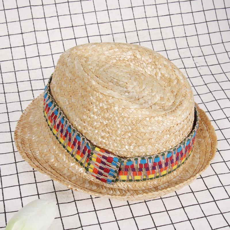 

Straw Hat Mexican Hawaii Color Strip For Adult Outdoor Hats, Black;white