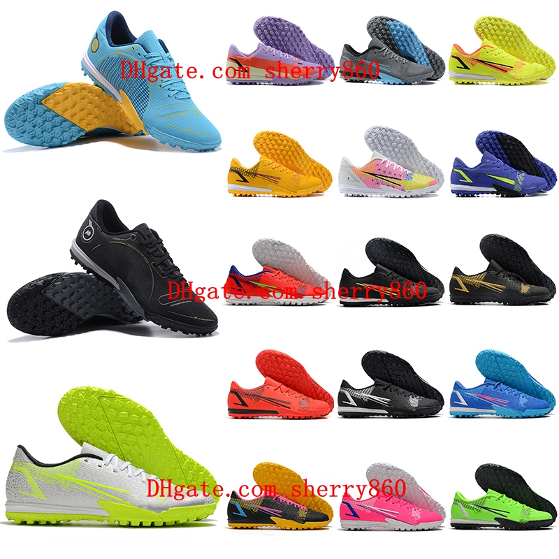 

Mercurial 14 Academy TF men soccer shoes Assassin XIV generation MD cleats mens football boots blue black green, As picture 15