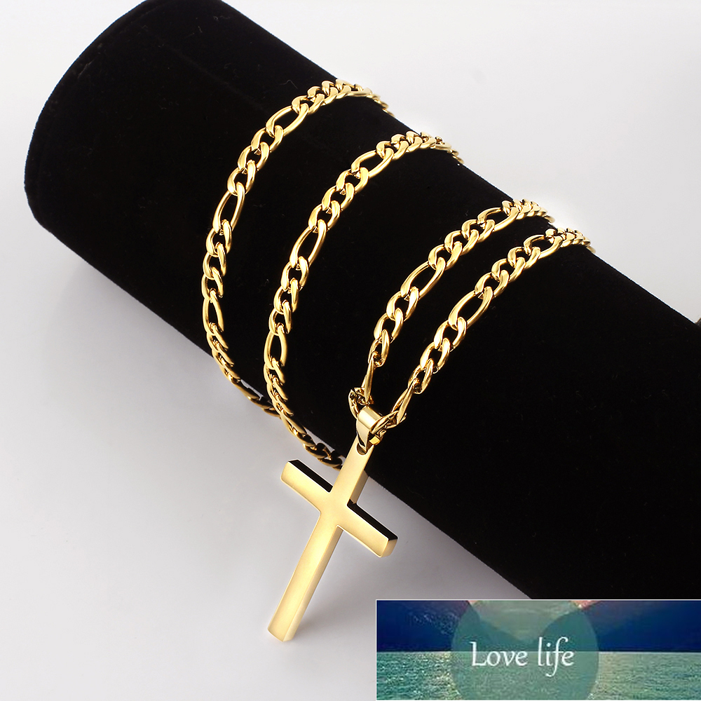 

Hip Hop Men and Women Cross Pendant Necklaces European and American Fashion Hot-selling Stainless Steel Pendant Necklace