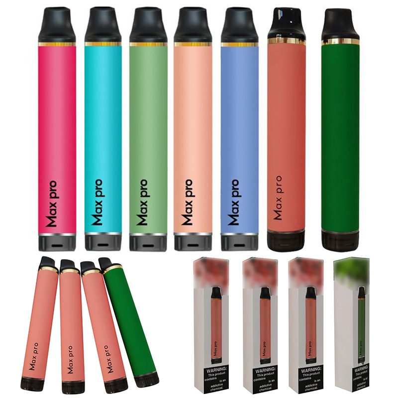 

Max Pro Disposable Vape Pen 1700 Puffs cigarettes 650mAh Battery 5ML Vapor Pod Device e-cig Electronic E Cigarette Multi-colors