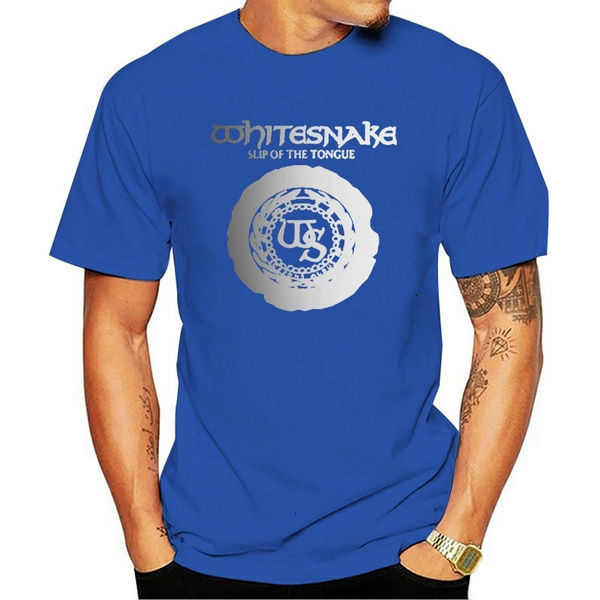 

2021 Fashion casual 100% cotton T-shirt Whitesnake Slip Of The Tongue Rock Legend Men's Black Size S to 3XL