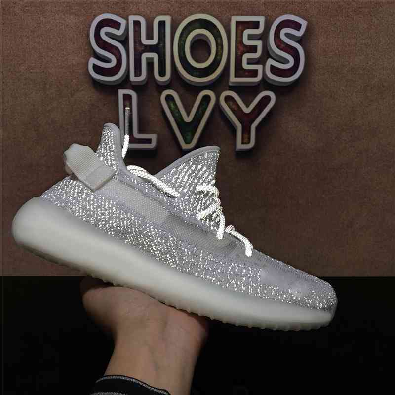 Top Quality Men Women Boost Running Shoes Pearl Stone Tail Light Cinder 3M Static Reflective Mesh Breathable Mens Womens Trainers Sneakers Chauss