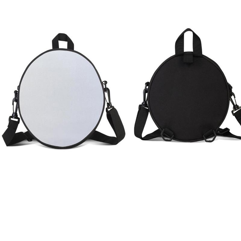 

Backpack DHL20pcs Sublimation DIY White Blank Girl Boy Unisex Oxford Circle Shaped Brief Breathe Freely School Bag, Black
