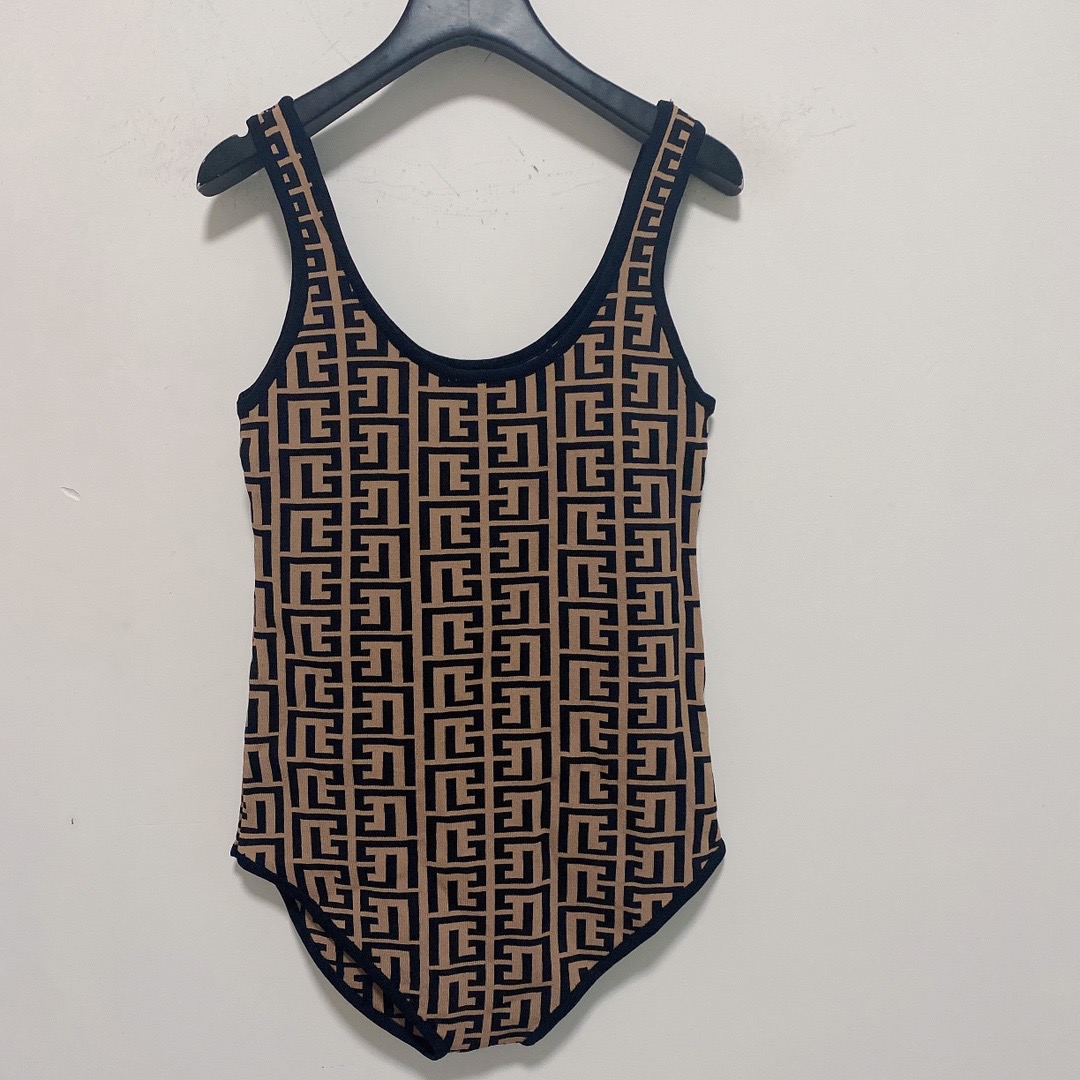 

2021 New O Neck Sleeveless Geometric Print Designer Jumpsuits Brand Same Style Women's Jumpsuits & Rompers 0513-12, Black;white