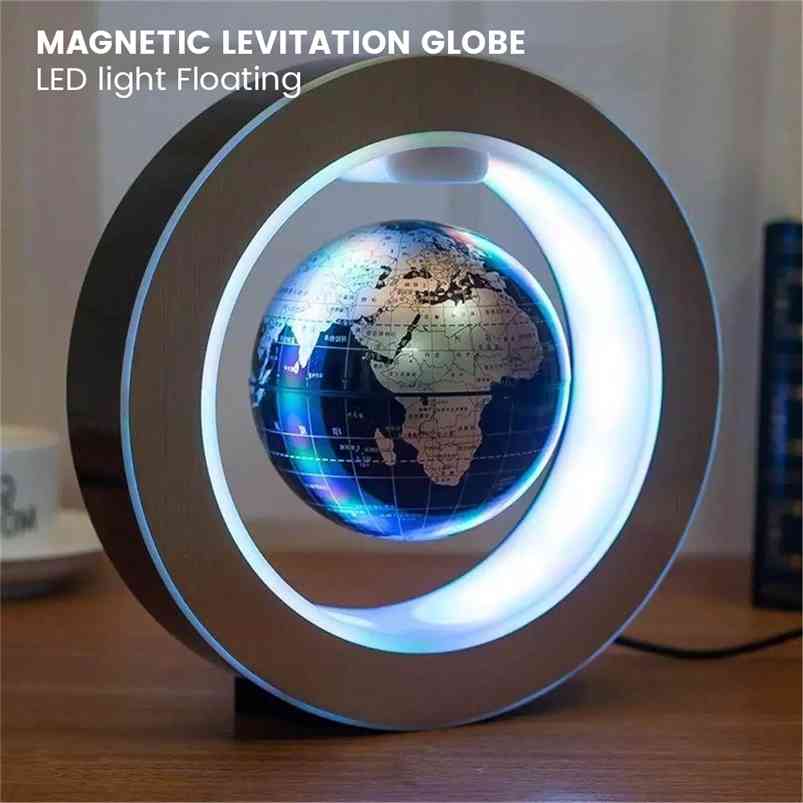 

Floating Magnetic Levitation Globe Light World Map Ball Lamp Lighting Office Home Decoration Terrestrial Globe novelty lamp 210811