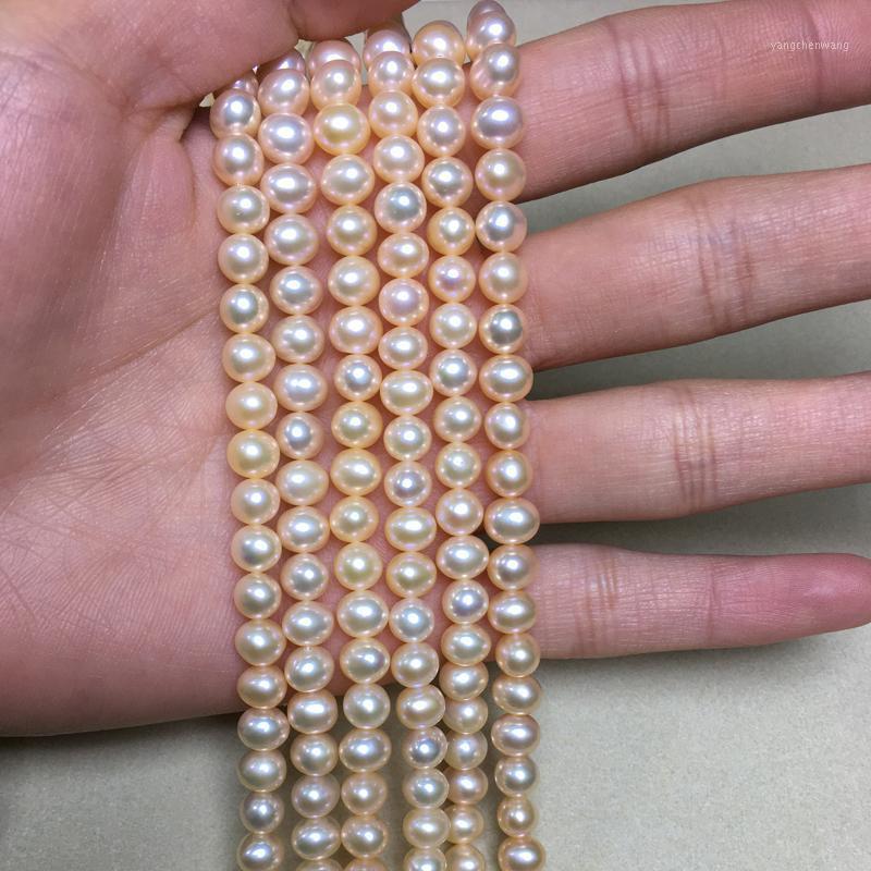 

Freshwater Pearl Necklace For Women Round Shape With Size 5.5-6mm Very Good Luster Jewelry Diy Loose Strands Chains