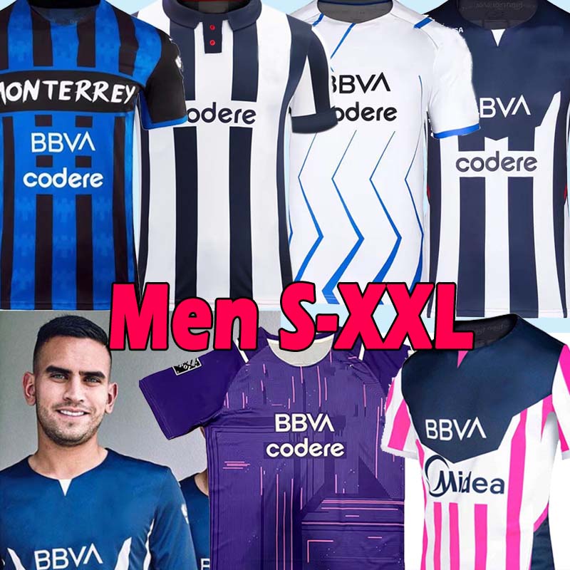 

2021 2022 MONTERREY Soccer Jerseys Club World rosa version special RAYADOS R.Funes Mori M.MEZA V.JANSSEN AKELOBA S.VEGAS Liga mx 21/22 football shirt men women uniforms, 21 22 home patch