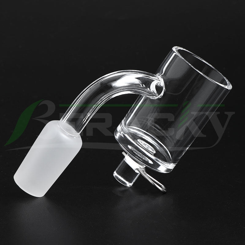 

DHL!!! Beracky 25mmOD Flat Top Smoking Quartz Enail Banger With Metal Clips 2mm wall 10mm 14mm 18mm Male Female E Nails For Bongs