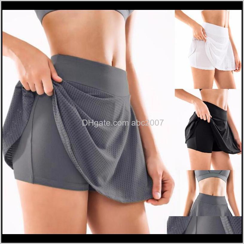 

Yoga Outfits Sports Women Breathable Tennis Fitness Casual Sweat Absorb Anti Exposure Gym Twopiece Shorts Split Skirt Xytoc Pn6Ju, White;red