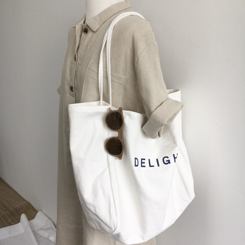 

Bag Style Canvas Luxurys Women's Skorean Single Shoulder Large Literature and Art Students Versatile Portable Capacity Shopping