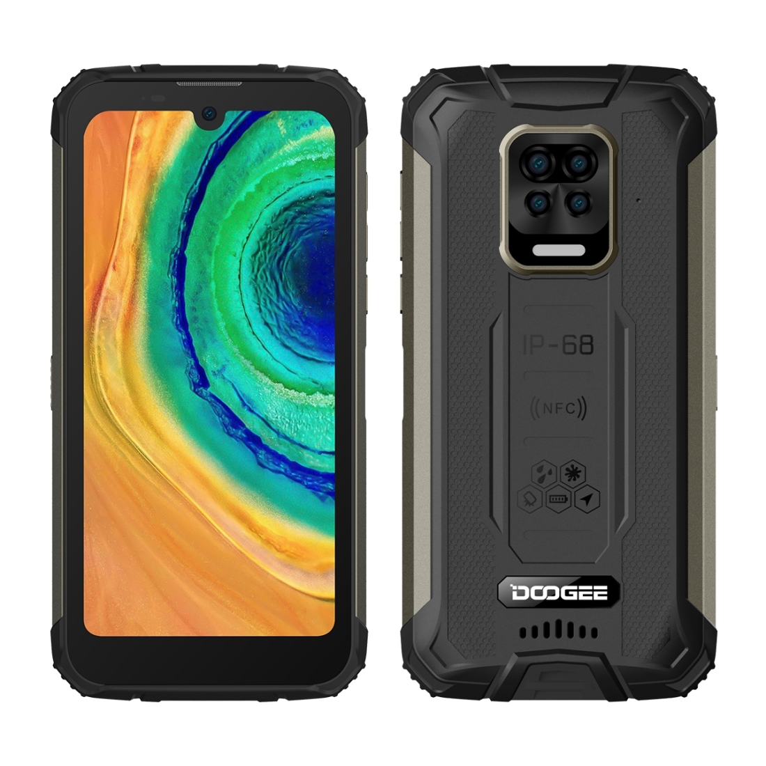 

DOOGEE S59, 4GB+64GB Quad Back Cameras,10050mAh Battery, Face ID & Side-mounted Fingerprint Identification, 5.71 inch Water-drop Screen Android 10.0, Green
